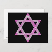 Carte Postale Étoile juive violette de David Design (Devant / Derrière)