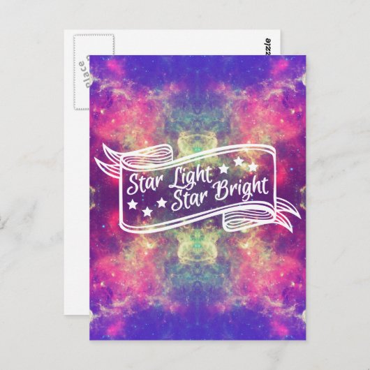 Carte Postale Étoile lumineuse (Devant / Derrière)