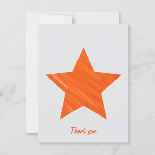 Carte Postale Étoile Orange Moderne Géométrique Minimaliste Pers