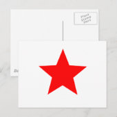 Carte Postale étoile rouge (Devant / Derrière)