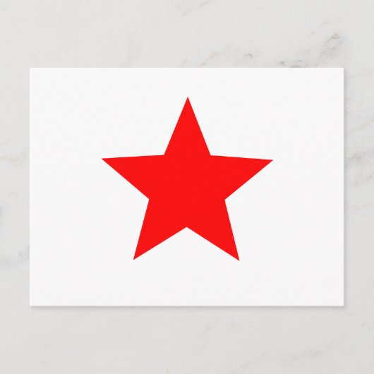 Carte Postale étoile rouge (Devant)
