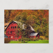 Carte Postale Étoile rouge en automne (Devant)