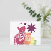 Carte Postale étoile zébrée (Debout devant)