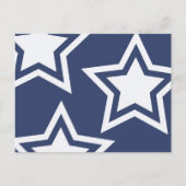Carte Postale Étoiles Blanches Bleues (Devant)