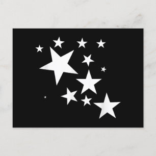 Carte Postale Étoiles Blanches Star-Motif-Design Costume cadeau