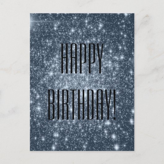 Carte Postale Étoiles bleues en acier foncé (Devant)
