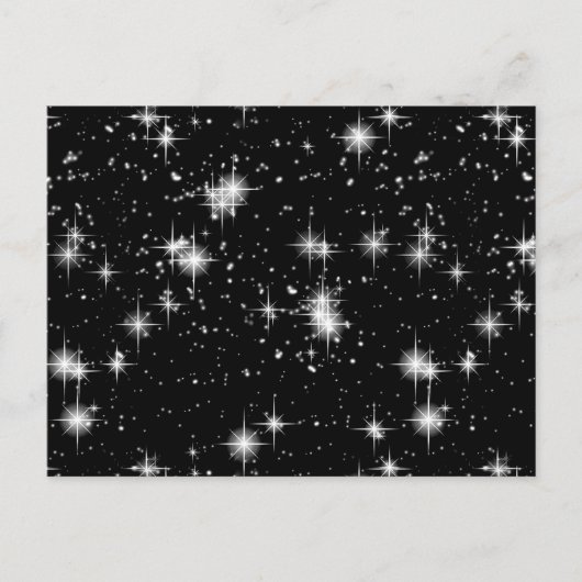 Carte Postale Étoiles brillantes dans l'espace (Devant)
