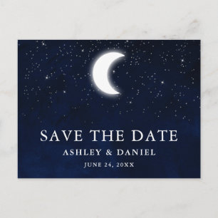 Carte Postale Étoiles Ciel Bleu Céleste Enregistrer La Date