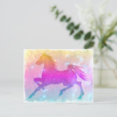 Carte Postale Étoiles Cosmic Steed Colorful Horse (Debout devant)