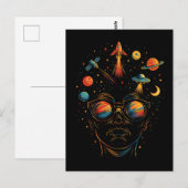 Carte Postale Étoiles dans mes yeux Psychedelic Space Sci-Fi & C (Devant / Derrière)
