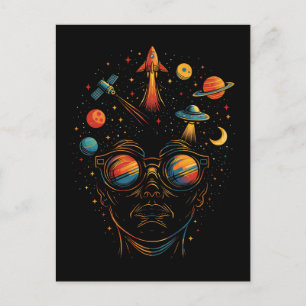 Carte Postale Étoiles dans mes yeux Psychedelic Space Sci-Fi & C