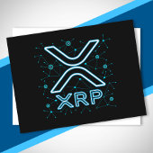 Carte Postale Étoiles de chiffrement XRP Cryptomonnaie XRPL Bloc