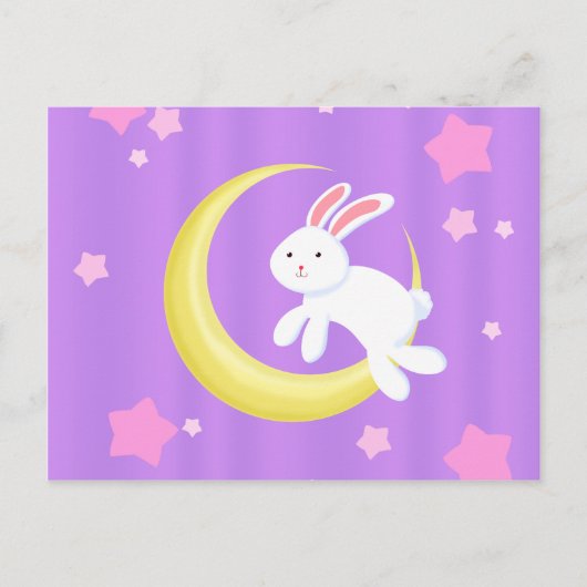 Carte Postale Étoiles de lapin de lune (Devant)