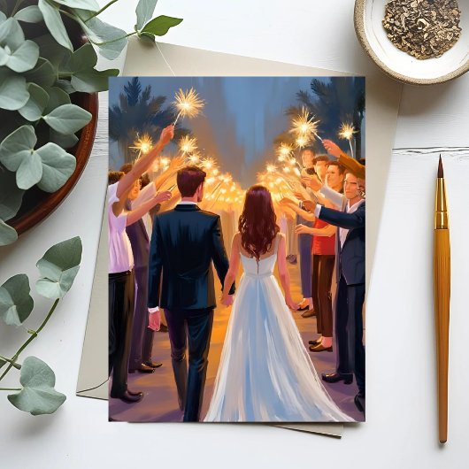 Carte Postale Étoiles de mariage | Mariage Célébration Peinte