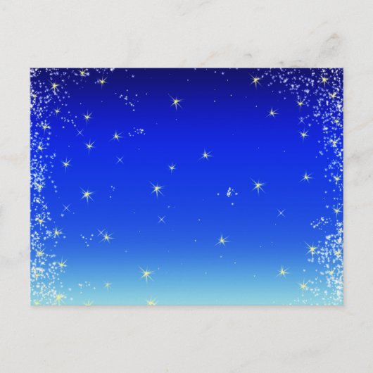 Carte Postale étoiles en bleu (Devant)