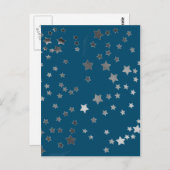 Carte Postale Étoiles éparses sur bleu (Devant / Derrière)