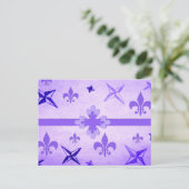 Carte Postale Étoiles et Fleur De Lis (Debout devant)