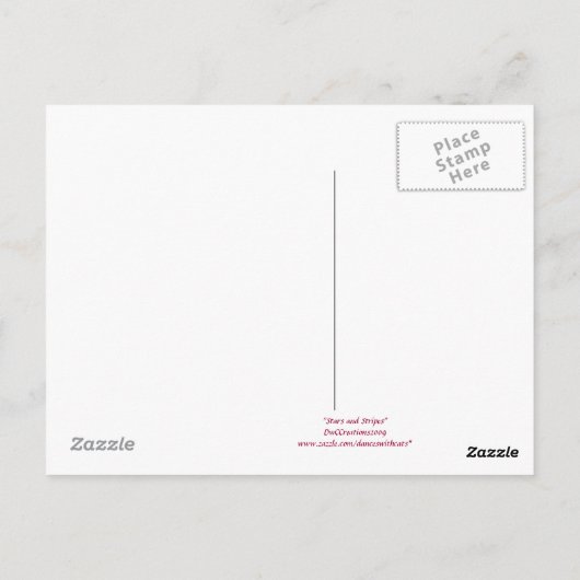 Carte postale Étoiles et rayures (Dos)