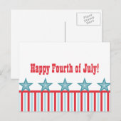 Carte postale Étoiles et rayures (Devant / Derrière)