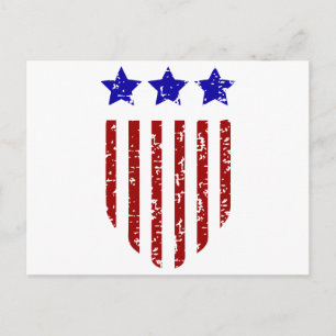 Carte Postale Étoiles et rayures patriotiques américaines