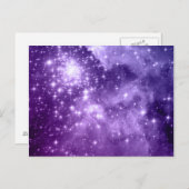 Carte Postale Étoiles magiques violettes (Devant / Derrière)