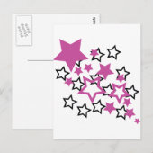 Carte Postale étoiles noires violettes (Devant / Derrière)