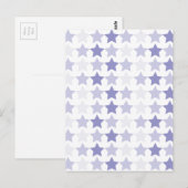 Carte Postale Étoiles Patriotique Blue Ombre (Devant / Derrière)