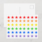 Carte Postale étoiles Rainbow (Devant / Derrière)