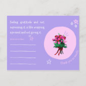 Carte Postale Étoiles roses et violettes Citation personnelle mi (Devant)