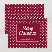 Carte Postale Étoiles Rouges Moderne Joyeux Noël (Devant / Derrière)