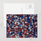 Carte Postale Étoiles Sparkly Confetti (Devant / Derrière)