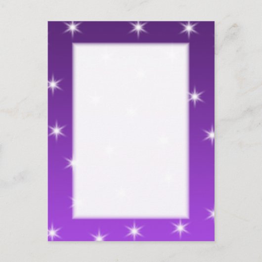 Carte Postale Etoiles violettes et blanches, Motif. (Devant)