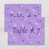 Carte Postale Etoiles violettes et blanches Numéro de tableau Ca (Devant / Derrière)