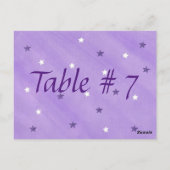 Carte Postale Etoiles violettes et blanches Numéro de tableau Ca (Dos)