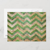 Carte Postale Étonnant cool chevron zigzag motif (Devant / Derrière)