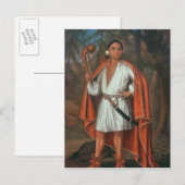 Carte Postale Etow Oh Koam, roi des nations de la rivière, 1710 (Devant / Derrière)