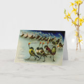 Carte postale étrange de mobilier d'oiseaux aux al (Fleur jaune)