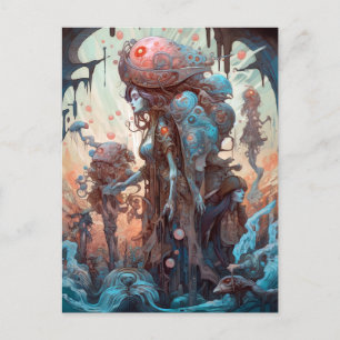 Carte Postale Étrange Mutage Femmes Surreal Art