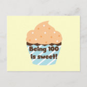 Carte Postale Etre 100 est Sweet Birthday T-shirts et cadeaux (Devant)