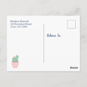 Carte Postale Être Absent Suce les Cactées Succulentes (Dos)