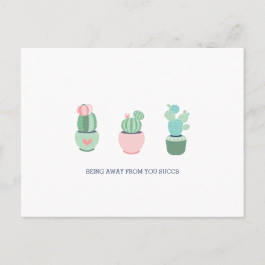 Carte Postale Être Absent Suce les Cactées Succulentes (Devant)