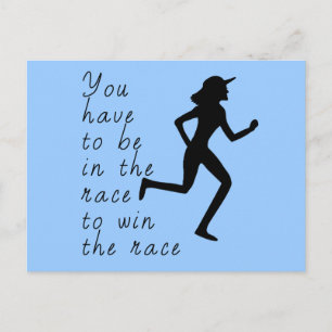 Carte Postale Être dans la course pour gagner la course
