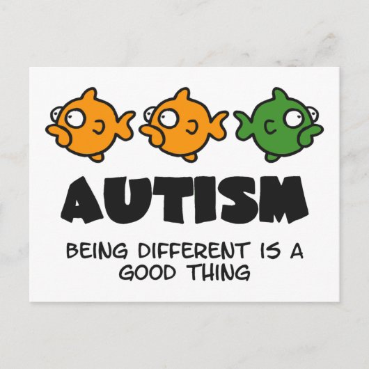 Carte Postale Être différent - conception autiste (Devant)