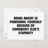 Carte Postale Être en colère, c'est se punir (Devant / Derrière)