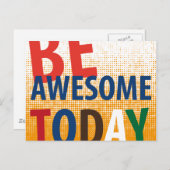 Carte Postale être génial aujourd'hui (Devant / Derrière)