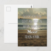 Carte Postale Être heureux à la mer (Devant / Derrière)