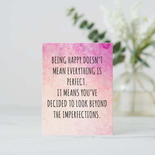 Carte Postale Être heureux Citation (Debout devant)