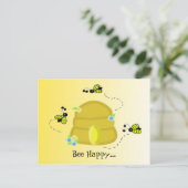Carte Postale Être Heureux comme une Abeille (Debout devant)