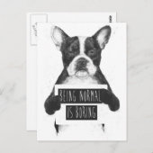 Carte Postale Être normal est ennuyeux (Devant / Derrière)