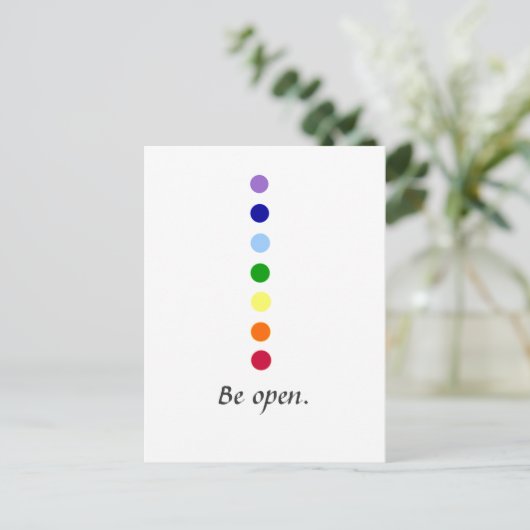 Carte Postale Être ouvert - Design Chakra simple (Debout devant)
